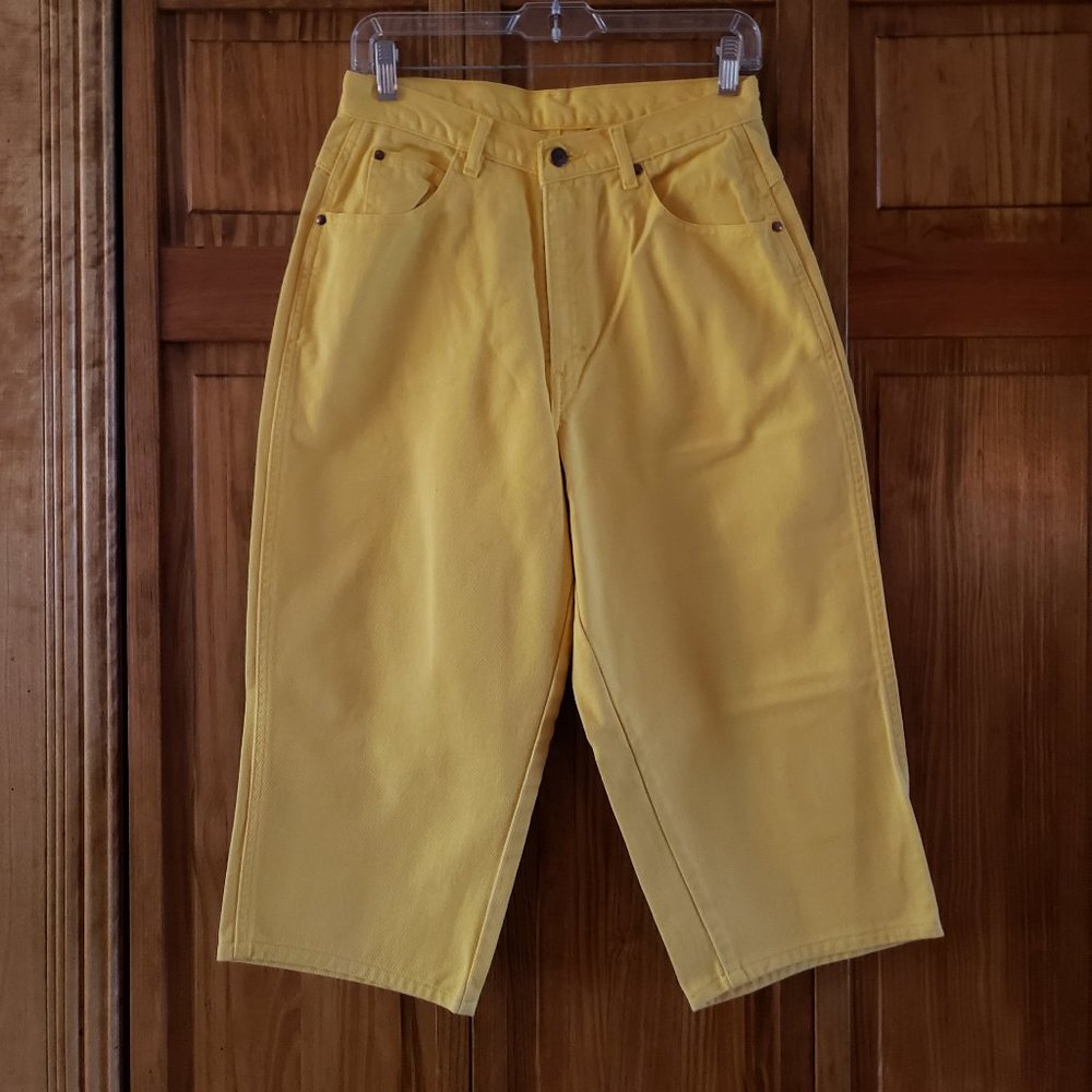 NEWPORT NEWS yellow cropped jeans sz 10 woman